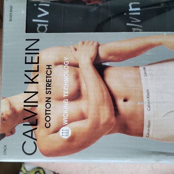 Men's Calvin Klein 3-pack Cotton Stretch Boxer Briefs,Black,Size S & M $47.50 - Picture 6 of 15